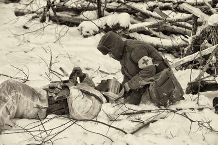 Reconstruction of a major military operation of the Leningrad Front - The January Thunder,  lifting of the blockade of Leningrad.のeditorial素材