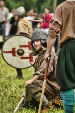 The museum-preserve "Old Ladoga" (Leningrad, Volkhov district,. Staraya Ladoga) annual military-historical festival early Middle Ages "First Capital of Russia."のeditorial素材