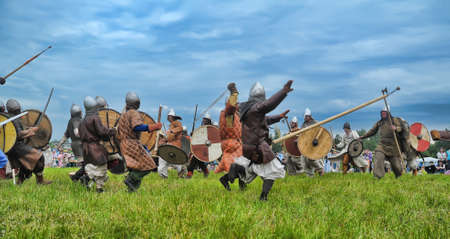 Festival  The first capital of Russia  in the Old Ladoga  Festival 2012 is dedicated to the 1150th anniversary of the birth of Russian statehood  It is here, from the ancient city of Ladoga in 862, was called Rurik to rule - the first Russian prince  のeditorial素材