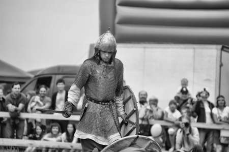 The museum-preserve Old Ladoga  Leningrad, Volkhov district,   Staraya Ladoga  annual military-historical festival early Middle Ages First Capital of Russia のeditorial素材