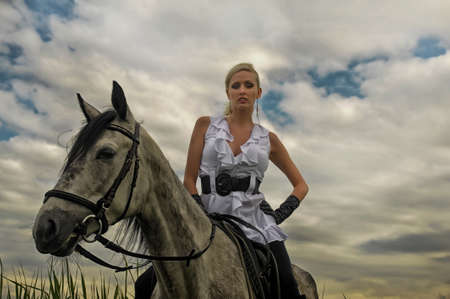 Girl with a horse