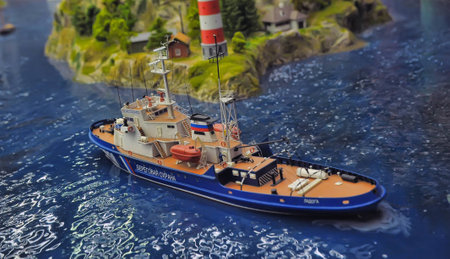 Fragment of national museum Grand Maket Rossiya.のeditorial素材