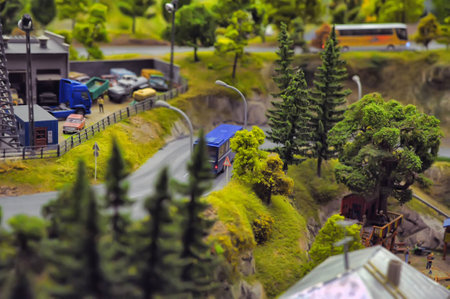 Fragment of national museum Grand Maket Rossiya.のeditorial素材