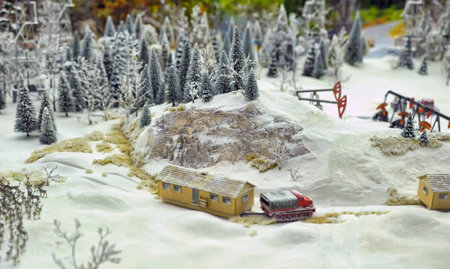 Fragment of national museum Grand Maket Rossiya.のeditorial素材