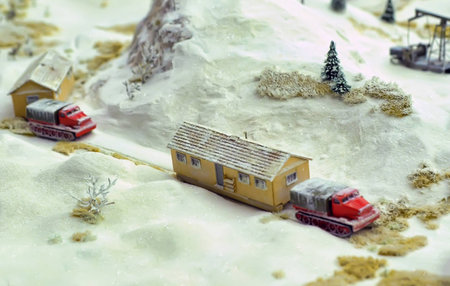 Fragment of national museum Grand Maket Rossiya.のeditorial素材