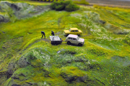 Fragment of national museum Grand Maket Rossiya.のeditorial素材