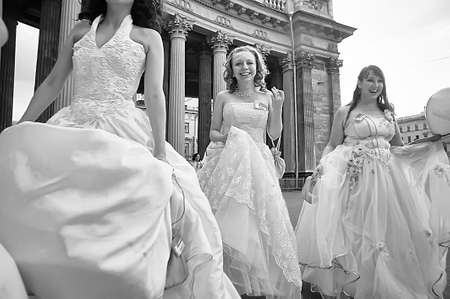 Action Runaway Bride Cosmopolitan 2012, Russia, St. Petersburg のeditorial素材