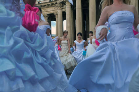 Action Runaway Bride Cosmopolitan 2012, Russia, St. Petersburg のeditorial素材