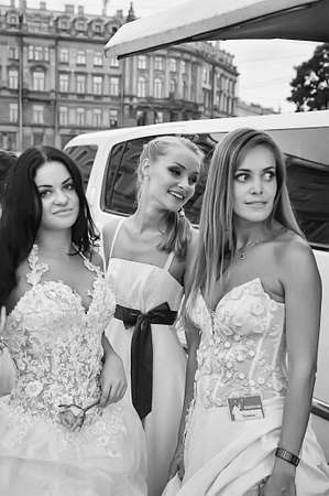 Action Runaway Bride Cosmopolitan 2012, Russia, St. Petersburg のeditorial素材