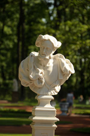 Monument and architecture in summer garden  st  Petersburgの写真素材