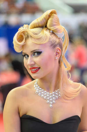 International Beauty Expo Championship on Hairdressing, Nail Design and Make-up for the Cup of Russia  International Festival of Beauty Nevskie berega Russia, St  Petersburgのeditorial素材
