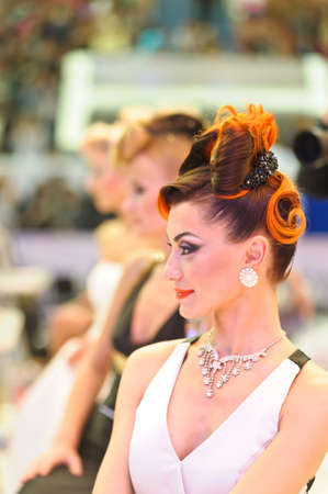 International Beauty Expo Championship on Hairdressing, Nail Design and Make-up for the Cup of Russia  International Festival of Beauty Nevskie berega Russia, St  Petersburgのeditorial素材