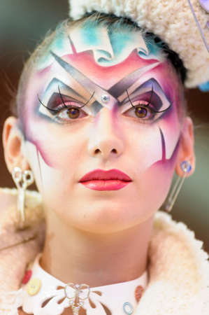 International Beauty Expo Championship on Hairdressing, Nail Design and Make-up for the Cup of Russia. International Festival of Beauty "Nevskie berega" Russia, St. Petersburgのeditorial素材