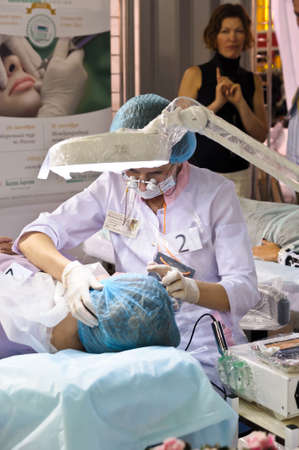 competition for tattooing among cosmetologists, Russiaのeditorial素材