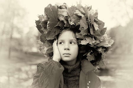 Girl in a yellow head wreath 