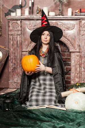 Witch with pumpkin