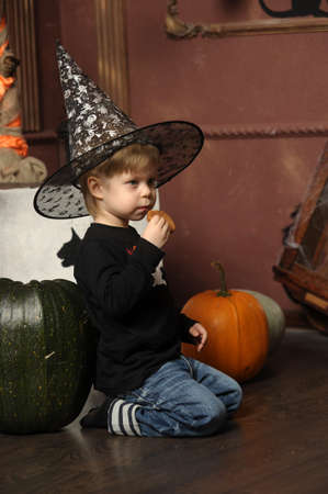 boy in witch hat
