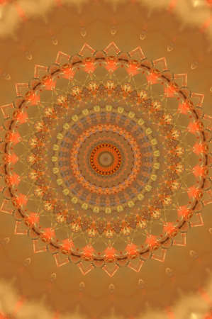 orange circular vintage ornamentの写真素材