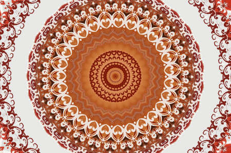 oriental ornament in warm colorsの写真素材