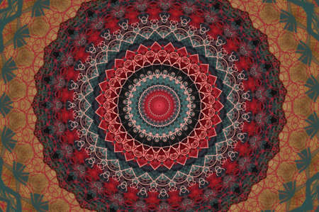 oriental ornament in warm colorsの写真素材