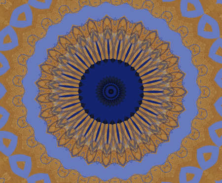 blue and yellow patternの写真素材