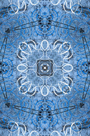 blue oriental ornament circularの写真素材