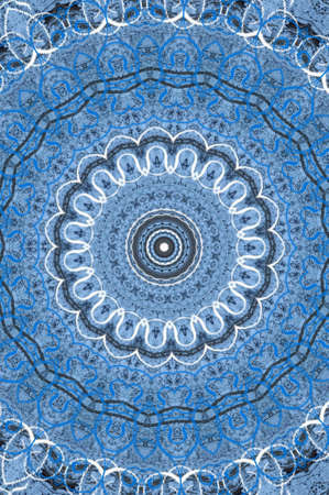 blue oriental ornament circularの写真素材