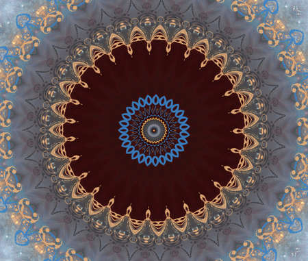 red and blue pattern ornamentの写真素材