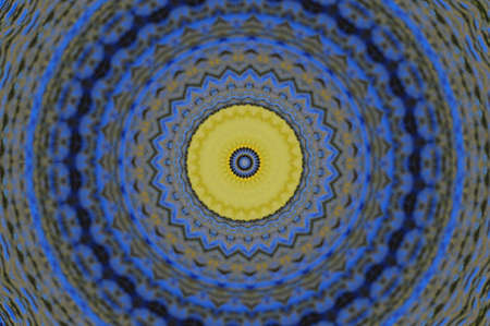 blue and yellow patternの写真素材