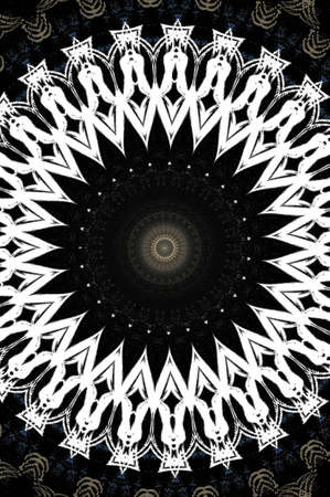 Black and white magic ornamentの写真素材