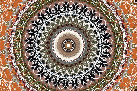 brown circular national pattern