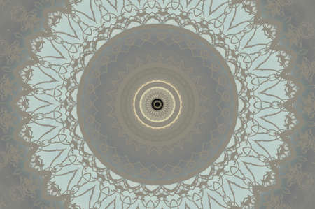 beige with blue ornament