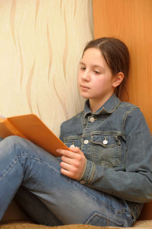 girl reading book
