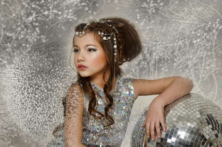 silver girlの写真素材