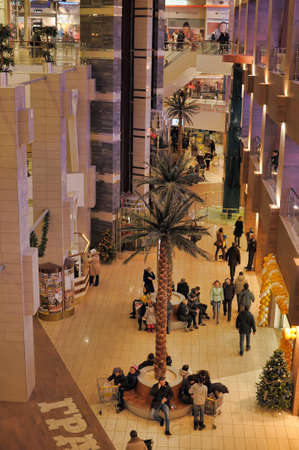 Interior shopping mall Grand canyon in St. Petersburg, Russiaのeditorial素材