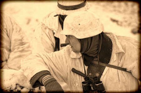 Military historical reconstruction of World War IIのeditorial素材