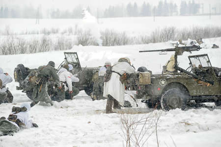 Military historical reconstruction of World War IIのeditorial素材