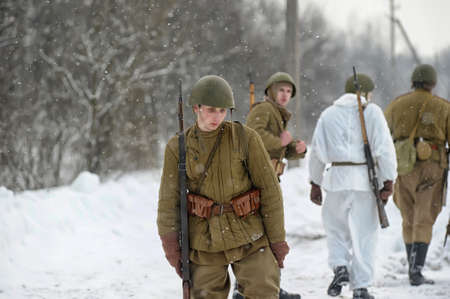 Military historical reconstruction of World War IIのeditorial素材