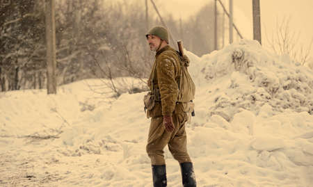 Military historical reconstruction of World War IIのeditorial素材