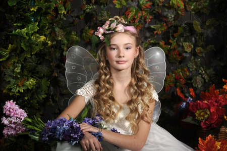 young fairy of flowersの写真素材