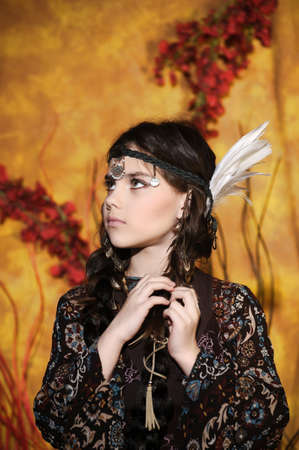 American Indian Girlの写真素材