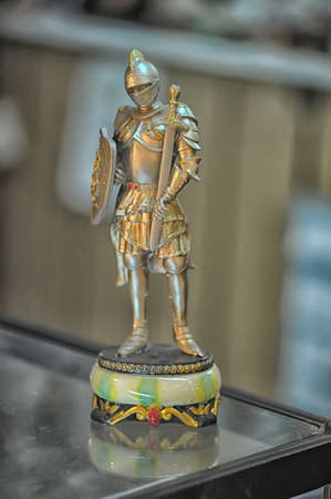 statue of a knight in armorの写真素材