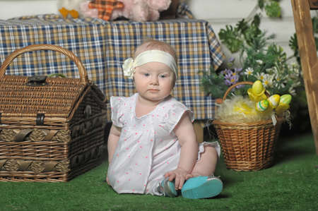 Little Girl with Easter decorations