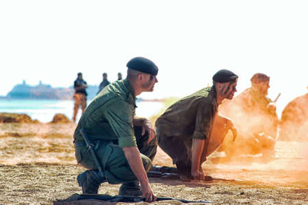 Show of the Marine Corps on the day of the Military Navy, Russia, St  Petersburg, July 2013のeditorial素材