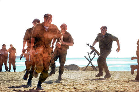 Show of the Marine Corps on the day of the Military Navy, Russia, St  Petersburg, July 2013のeditorial素材