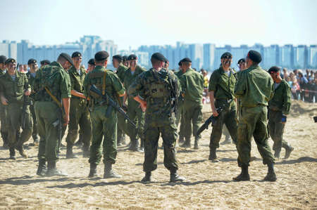 Show of the Marine Corps on the day of the Military Navy, Russia, St  Petersburg, July 2013のeditorial素材