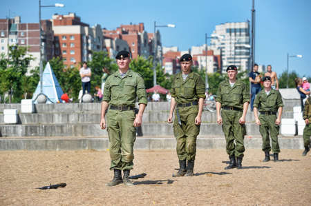 Show of the Marine Corps on the day of the Military Navy, Russia, St  Petersburg, July 2013のeditorial素材