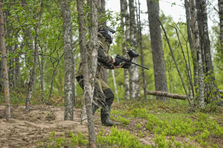paintball player, paintball tournament, Russiaのeditorial素材