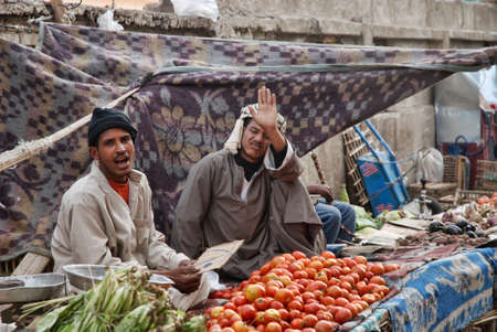 traders in the market of Egyptのeditorial素材