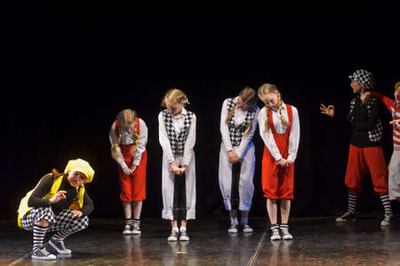 Dance performance on stage, Festival of children s dance groups, St  Petersburg, Russia 